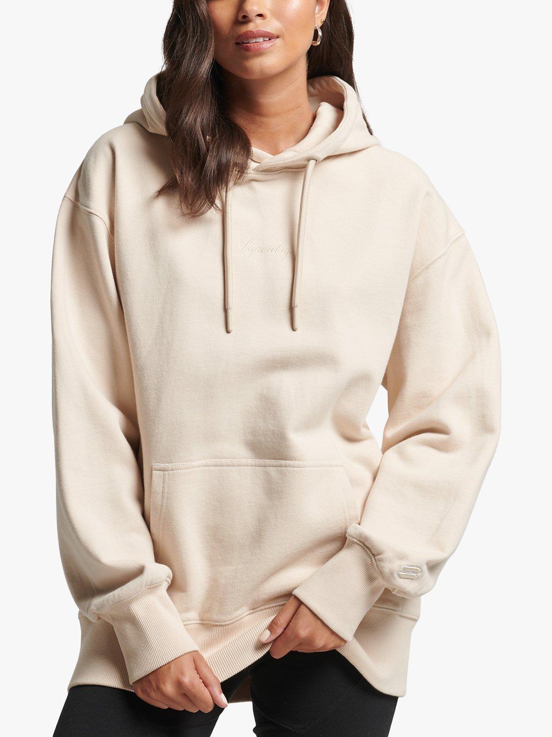 Superdry Code S Logo Heritage Oversized Hoodie, Tapioca