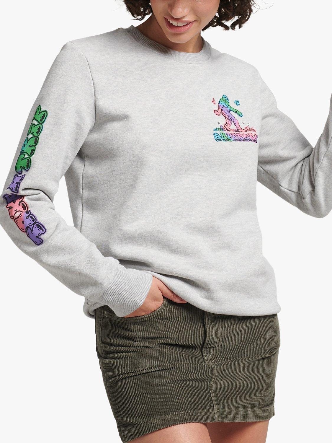 Superdry Into the Woods Graphic Sweatshirt, Glacier Grey Marl