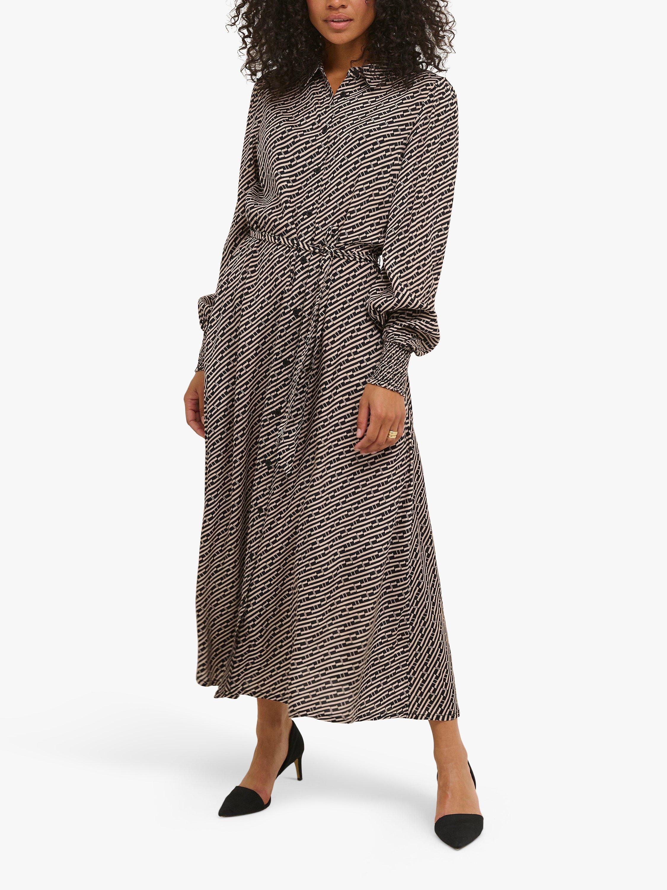KAFFE Ninna Midi Printed Shirt Dress