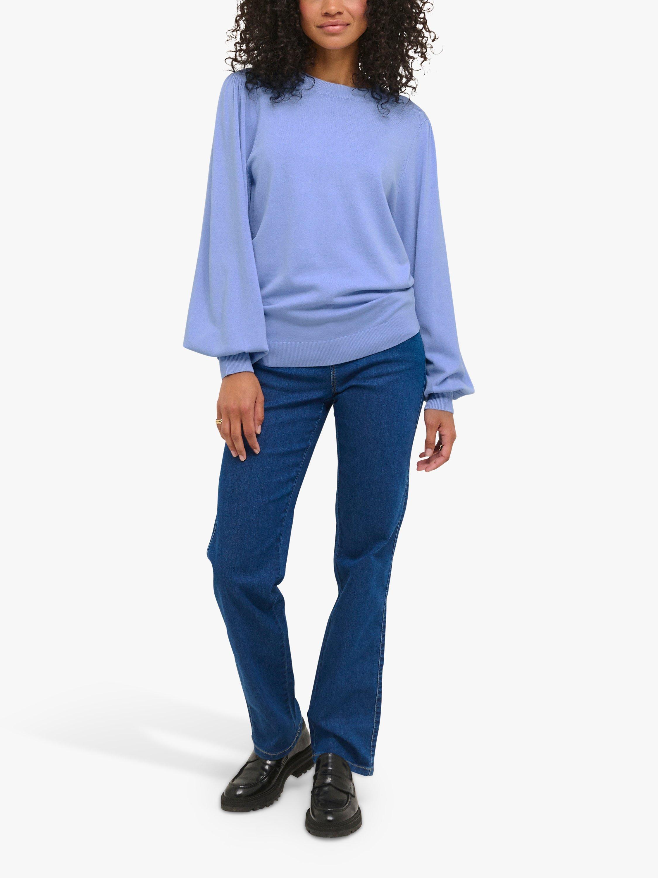KAFFE Lizza Balloon Sleeve Knit Pullover Jumper