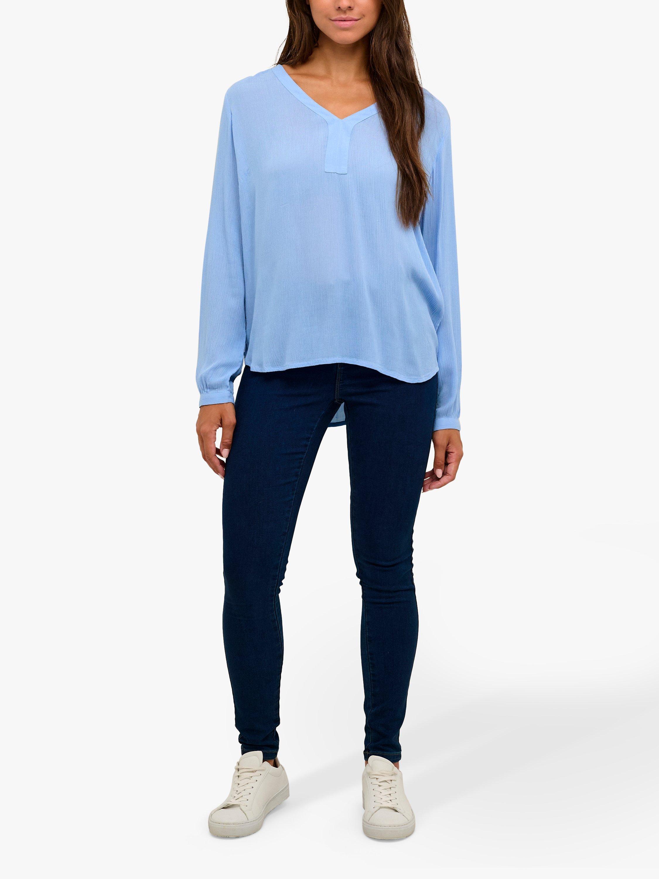 KAFFE Amber V-Neck Long Sleeve Blouse