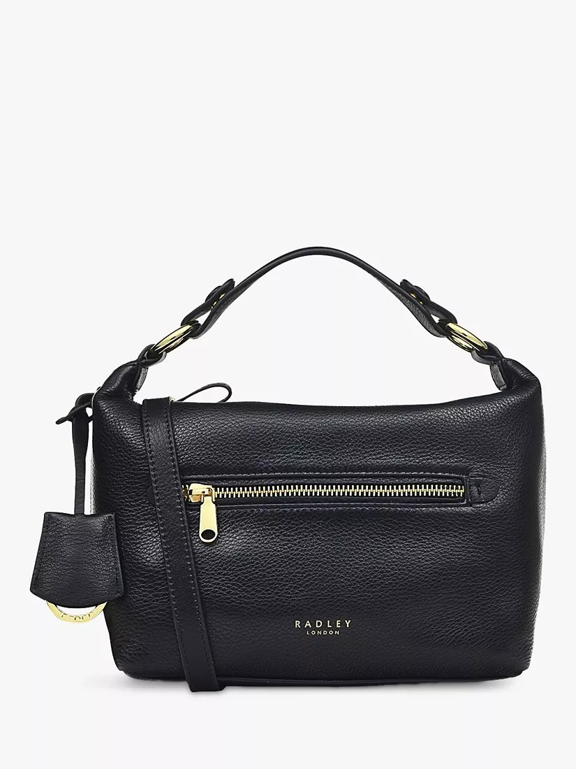 Radley black leather crossbody bag clearance
