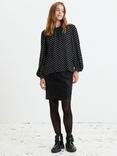 Lollys Laundry Monida Polka Dot Print Blouse, Black/White