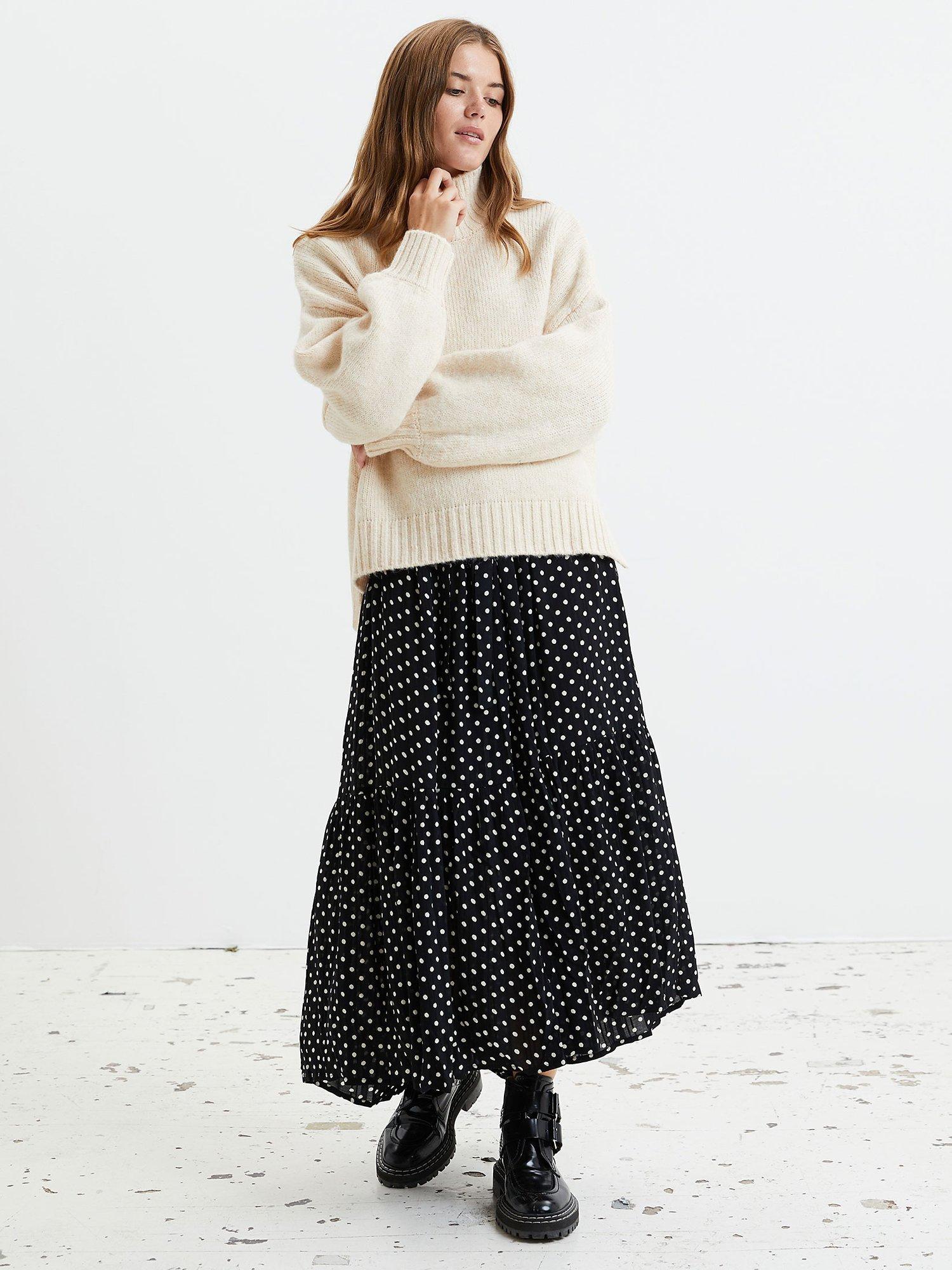Lollys Laundry Millie Jumper, Black, Creme