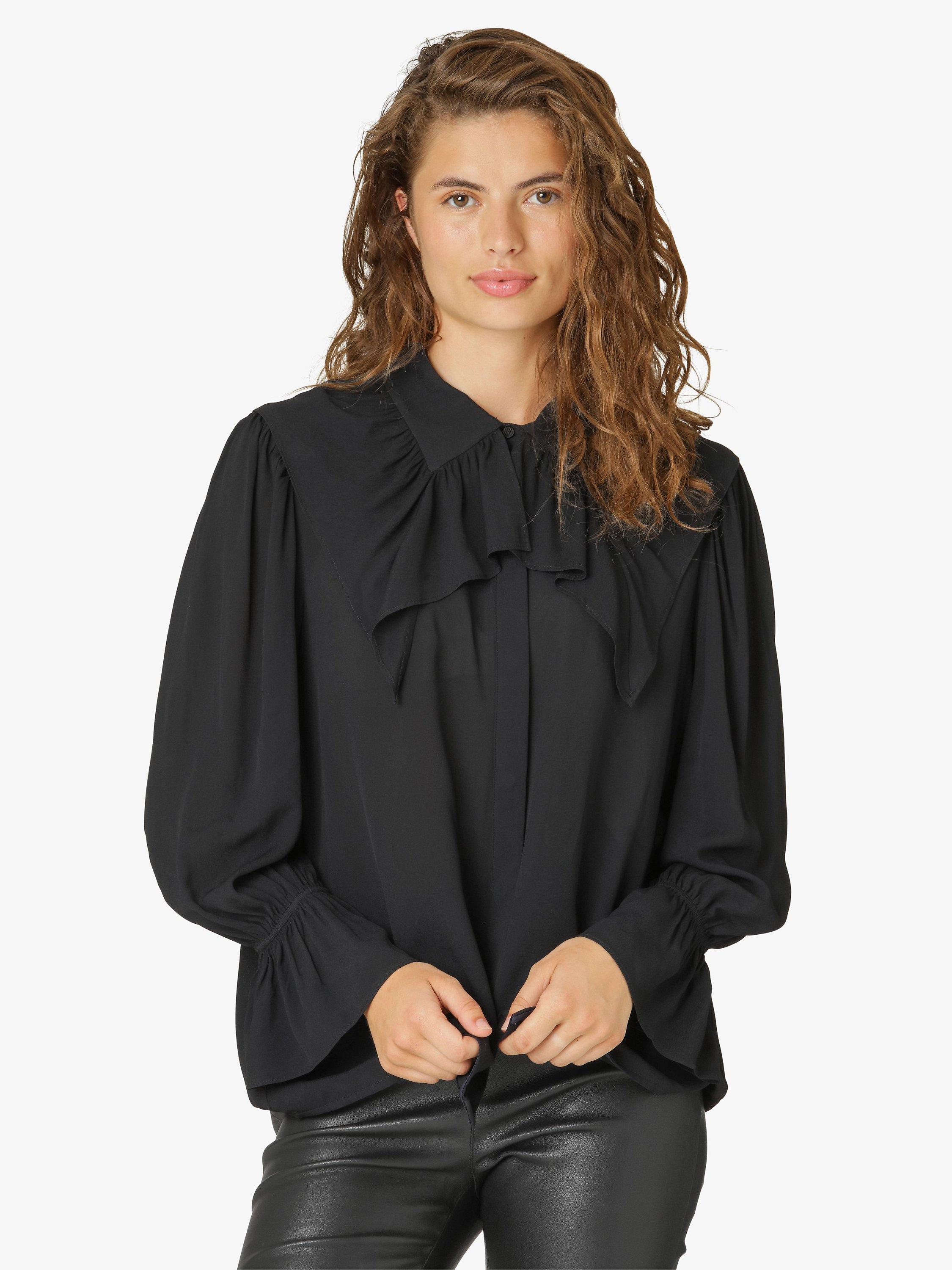 Noa Noa Belle Frill Detail Blouse, Black