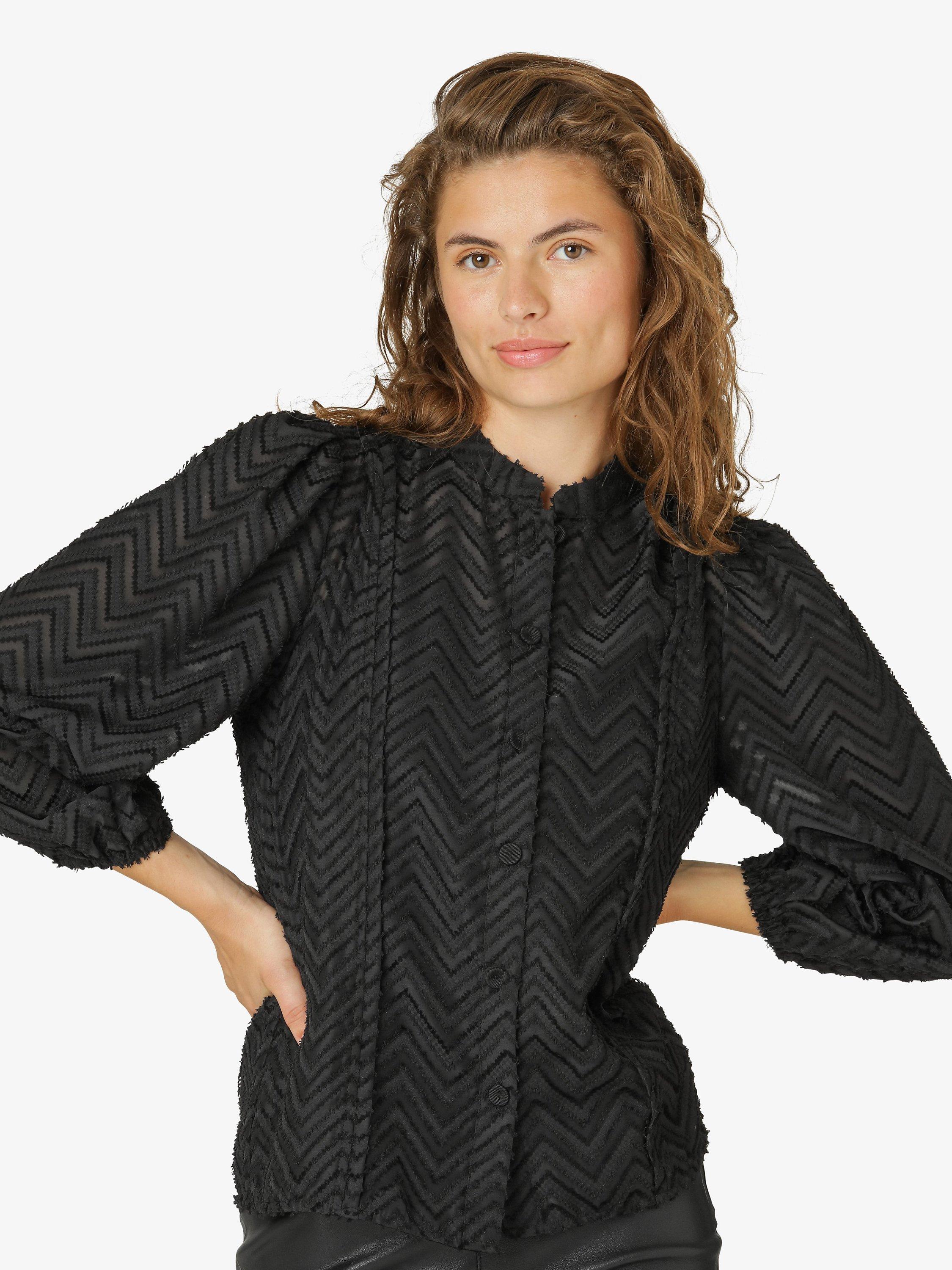Noa Noa Demi Chevron Shirt, Black