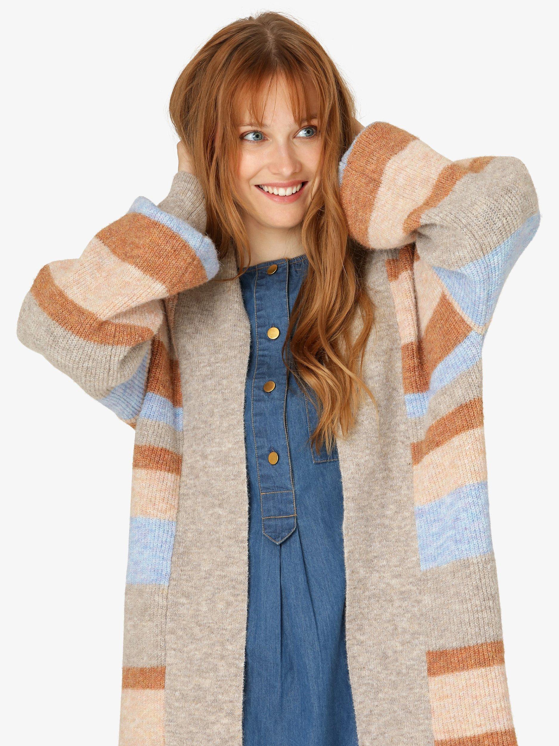 Noa Noa Vickey Stripe Cardigan, Art Rose/Multi