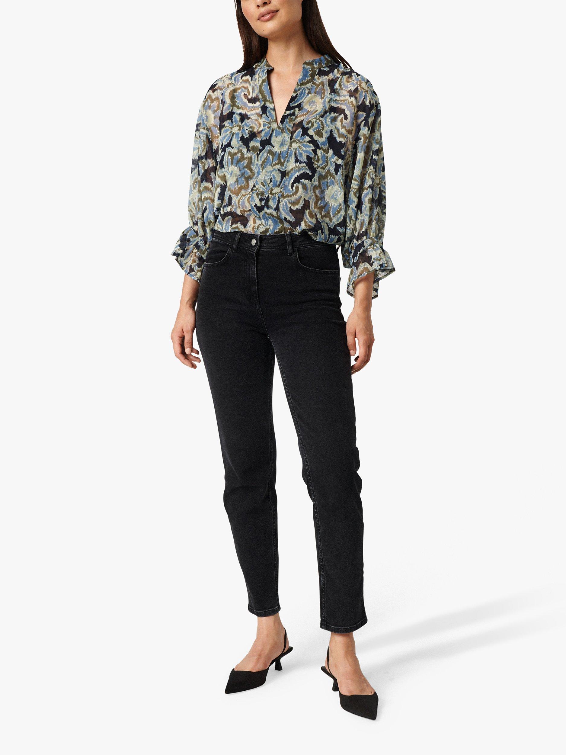 Soaked In Luxury Tiana Amily 3/4 Sleeve Blouse, Night Sky