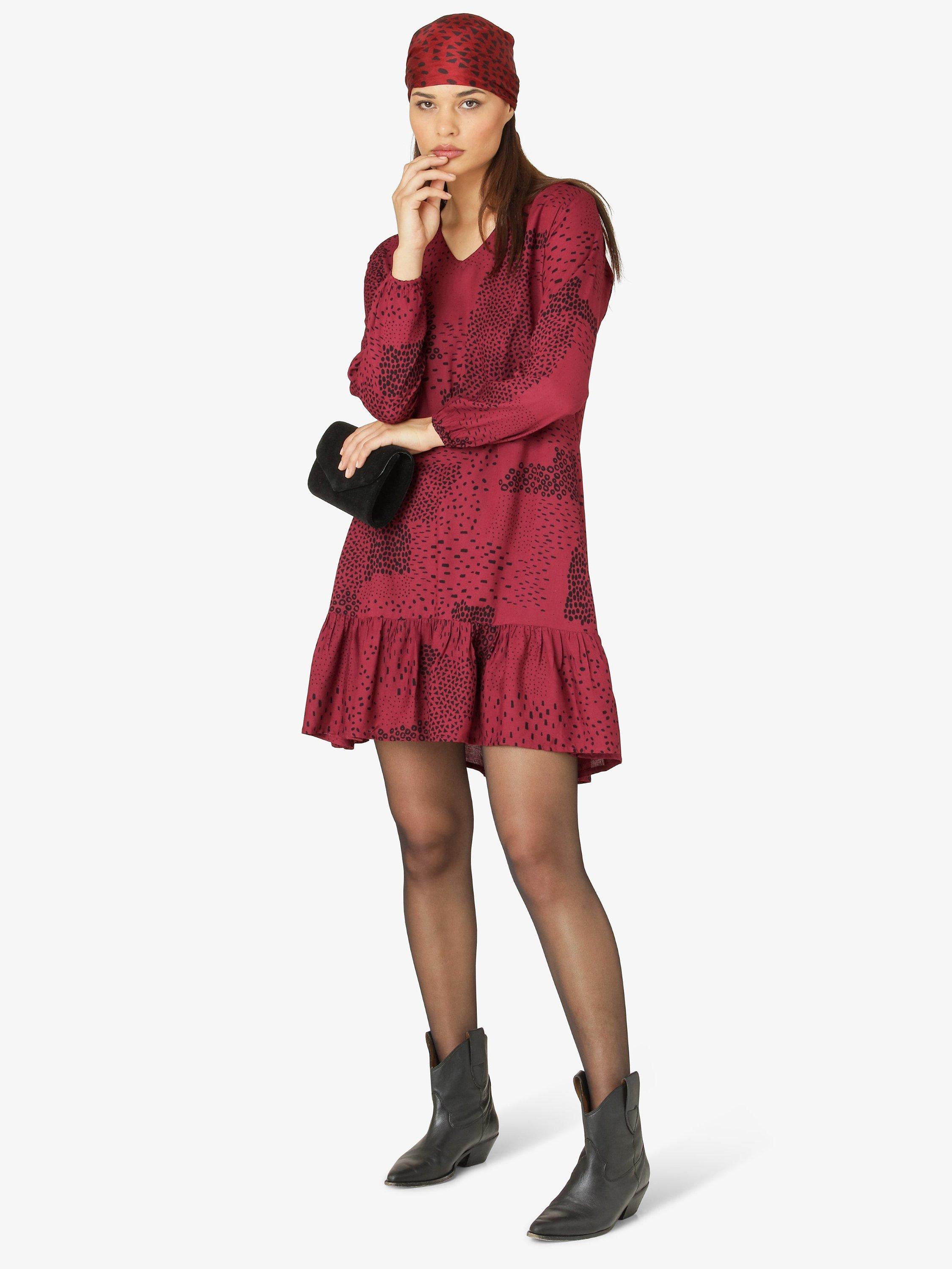 Unmade Copenhagen Loulou Abstract Mini Dress, Print Brown/Pink