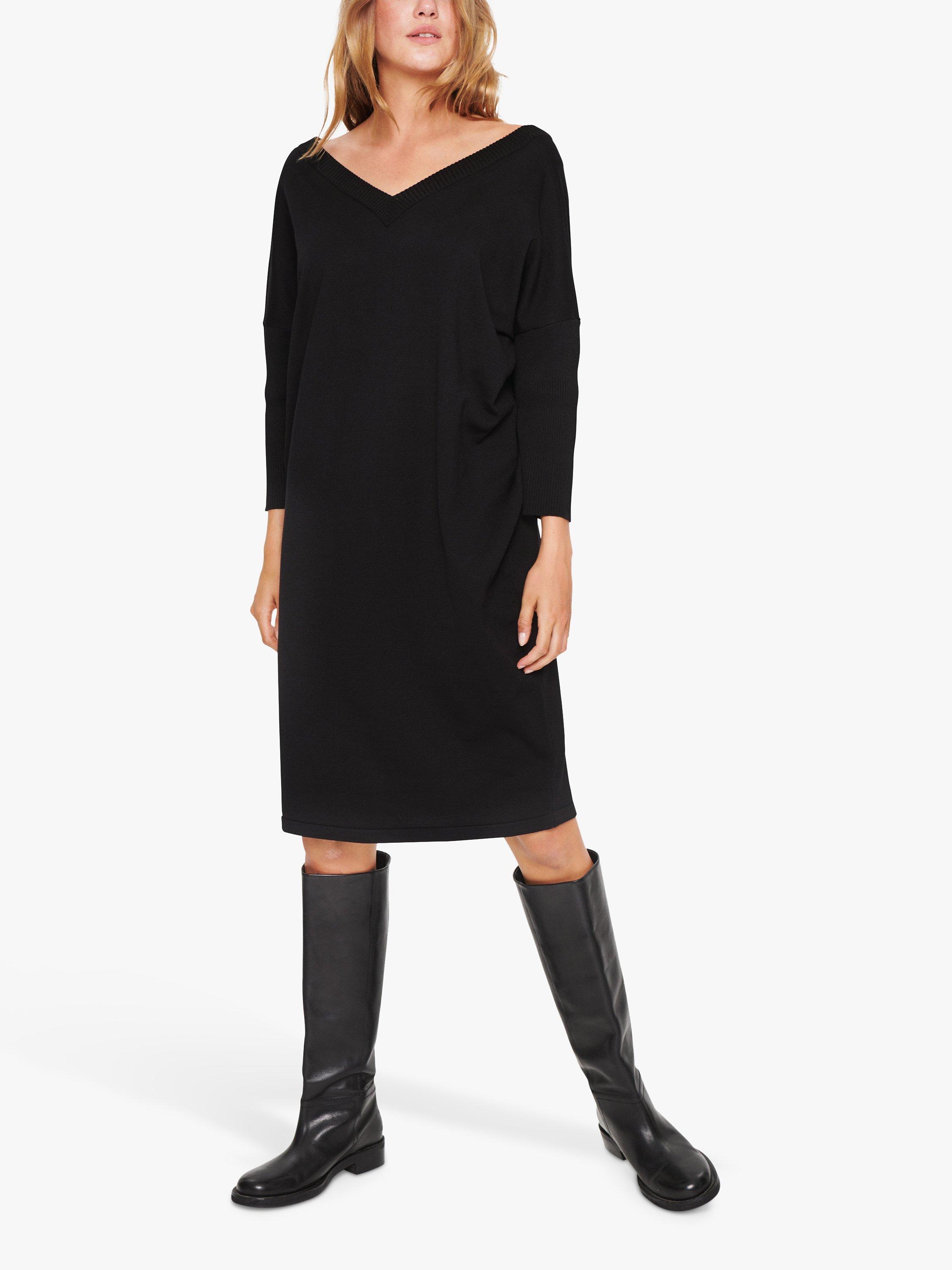 Saint Tropez Kila V-Neck Midi Dress, Black, XS