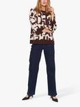 Saint Tropez Reya Printed Jumper, Fudge