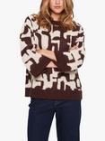 Saint Tropez Reya Printed Jumper, Fudge