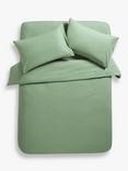 John Lewis Easy Care Organic Cotton 200 Thread Count Bedding, Myrtle Green