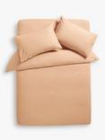 John Lewis Easy Care Organic Cotton 200 Thread Count Bedding, Terracotta