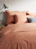 John Lewis Easy Care Organic Cotton 200 Thread Count Bedding, Terracotta