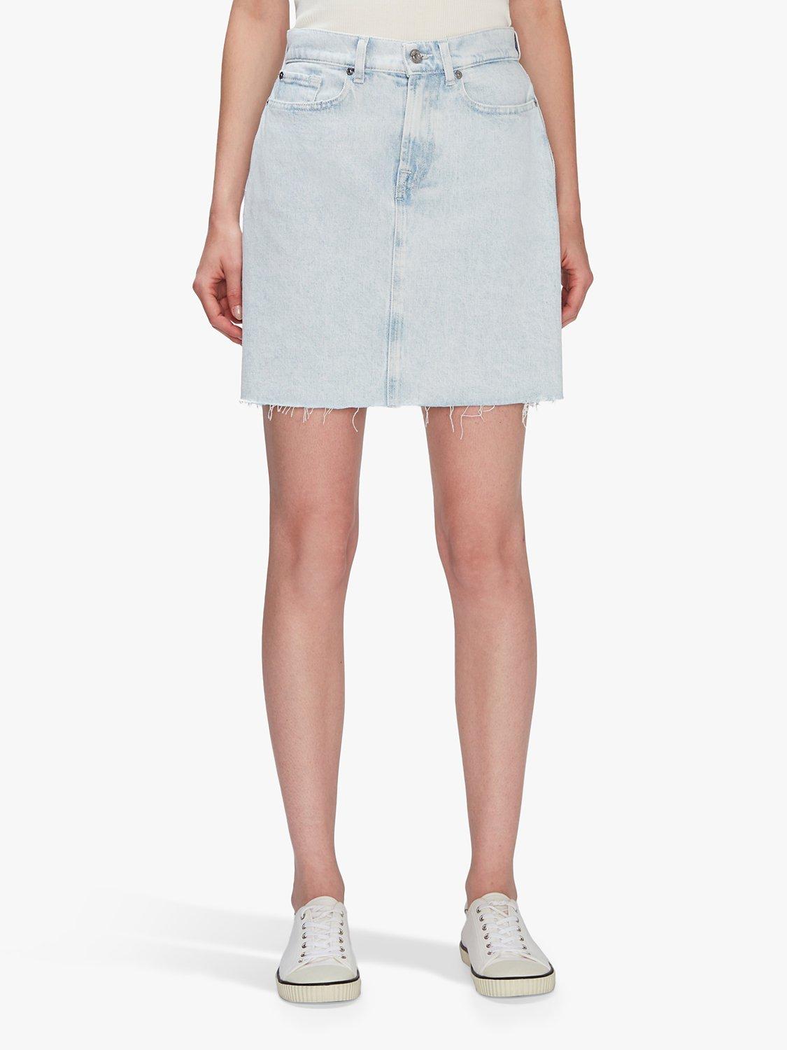 7 For All Mankind Mia Denim Skirt, Ice Pop