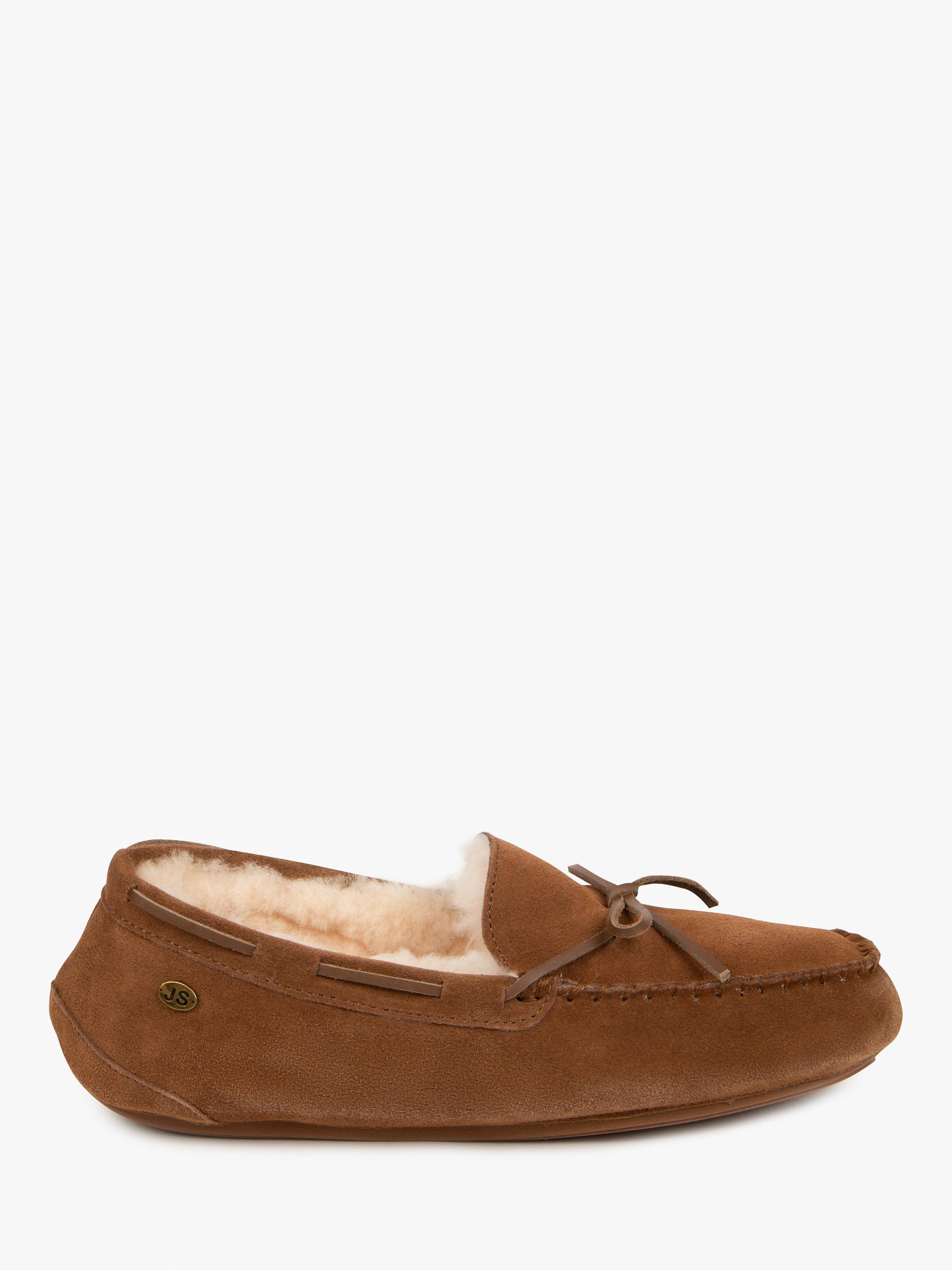 Product image 2 of 6, which shows Just Sheepskin Torrington Sheepskin Slippers, Chestnut, 7