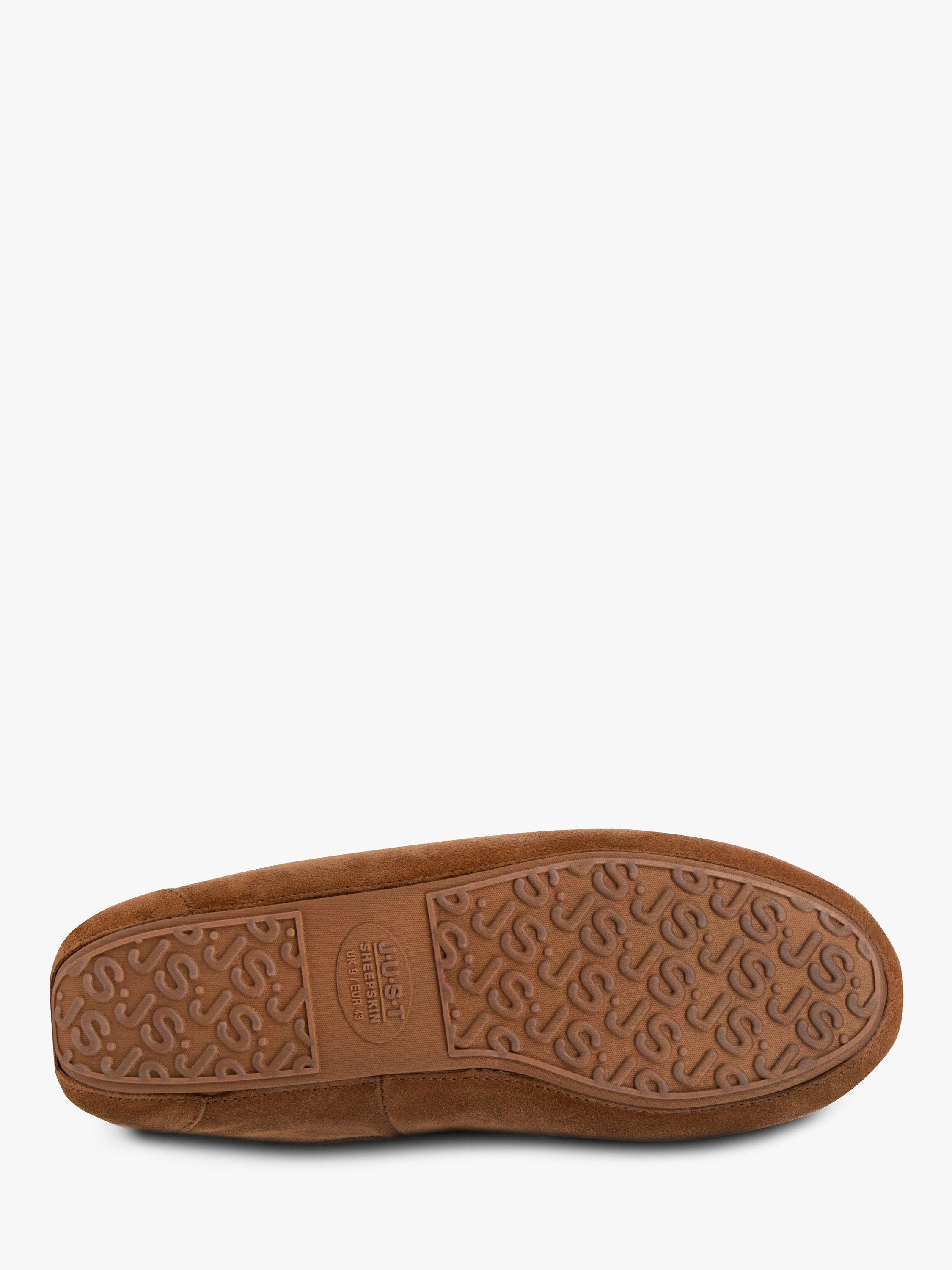 Product image 5 of 6, which shows Just Sheepskin Torrington Sheepskin Slippers, Chestnut, 7