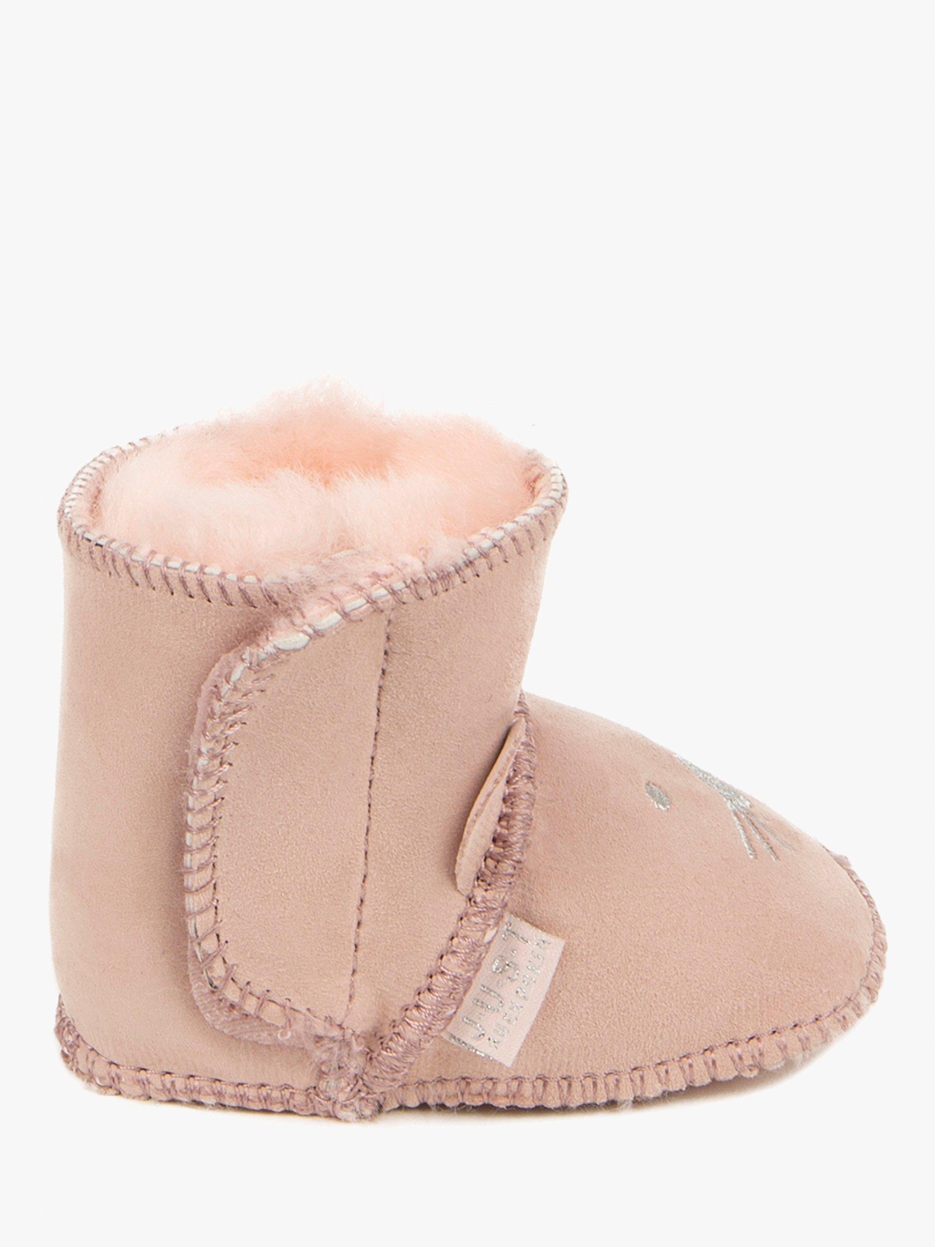 Just Sheepskin Baby Sidney Sheepskin Booties, Pink