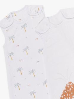 John Lewis Desert Dino Palm Baby Sleeping Bag, 0.5 - 1 Tog, Pack of 2 - view 2, Multi