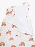 John Lewis Rainbow Print Baby Sleeping Bag, 1 Tog, Multi