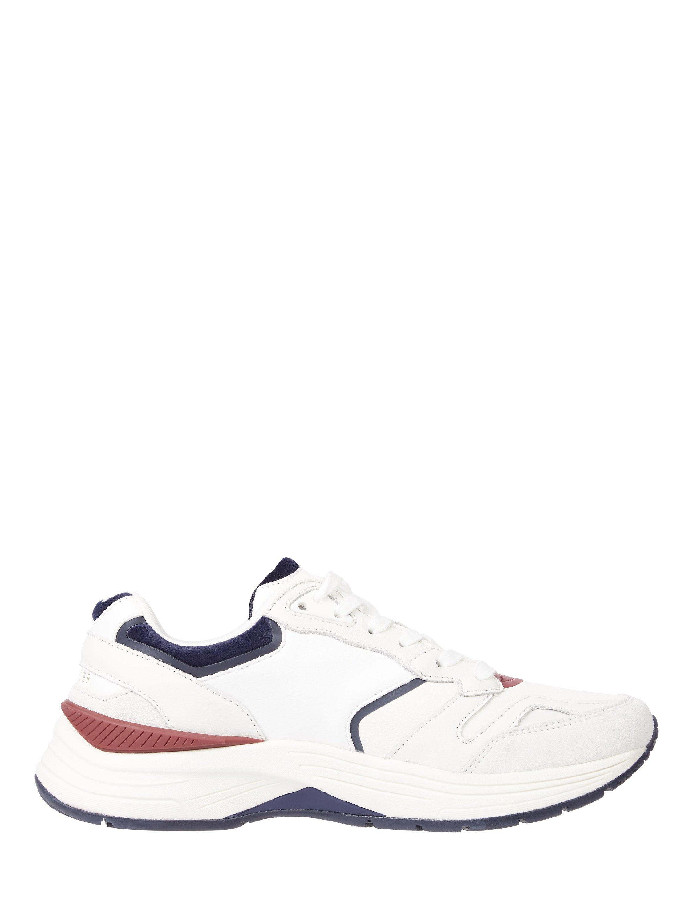 Tommy Hilfiger Leather Preppy Trainers, White / Rwb