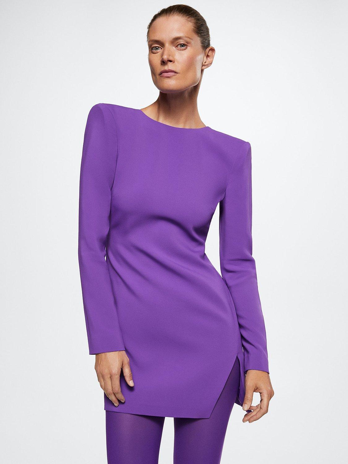 Mango Cali Mini Dress, Purple
