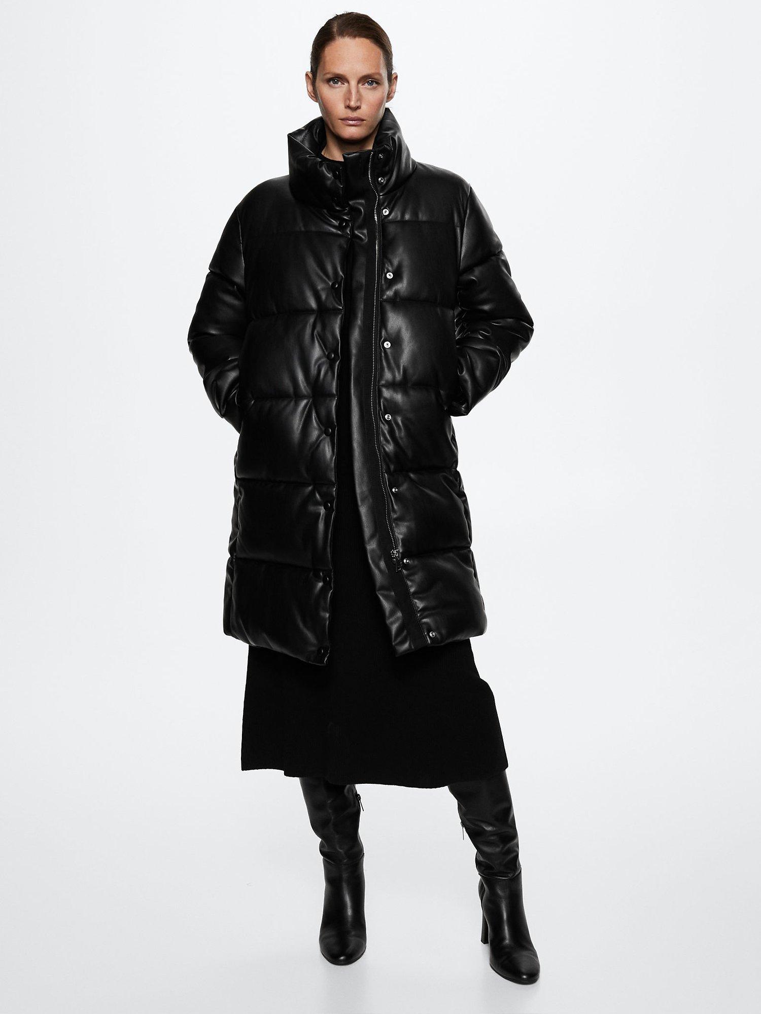 Mango Puffer Jacket Black