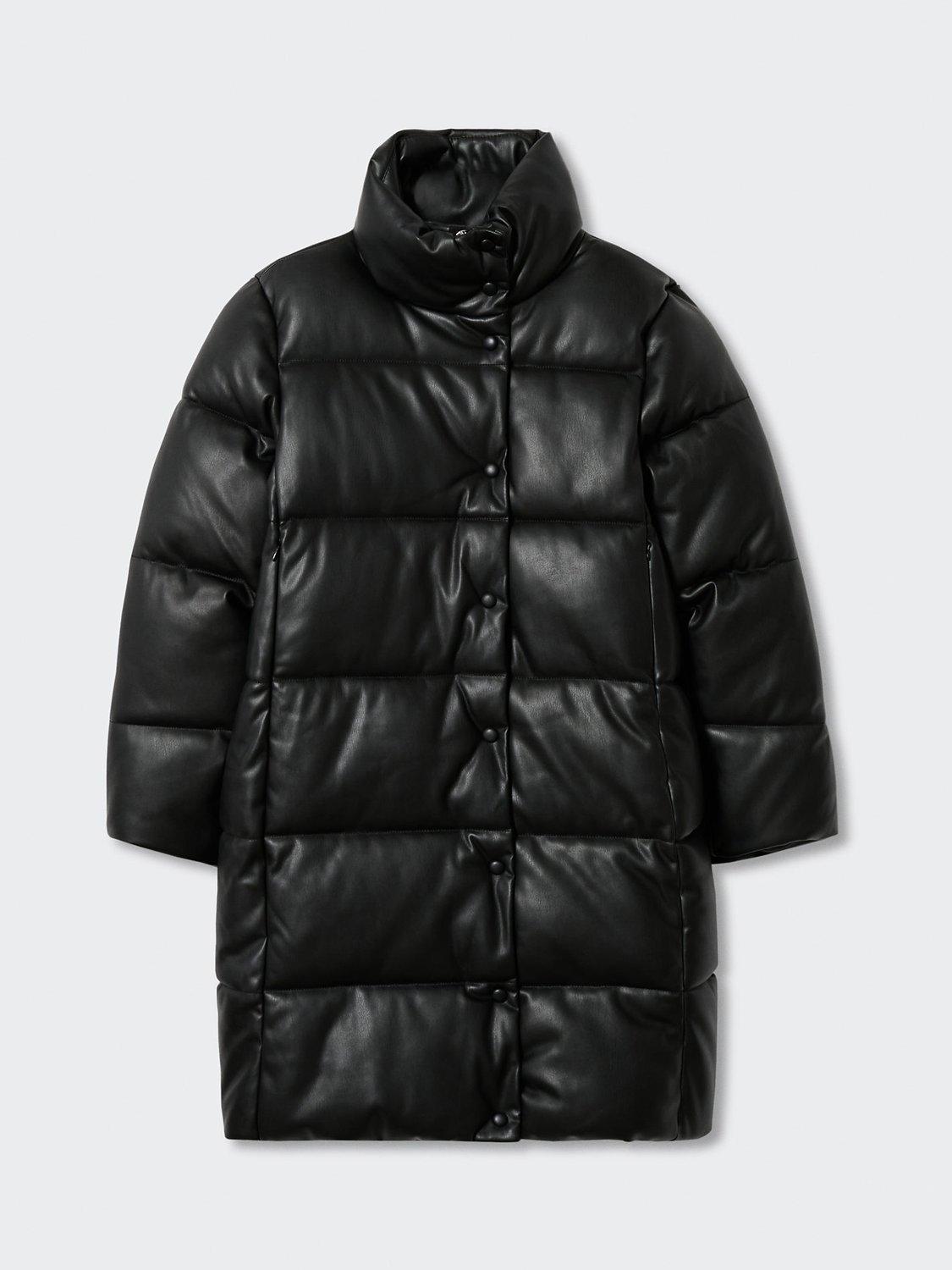 Mango black puffer coat on sale