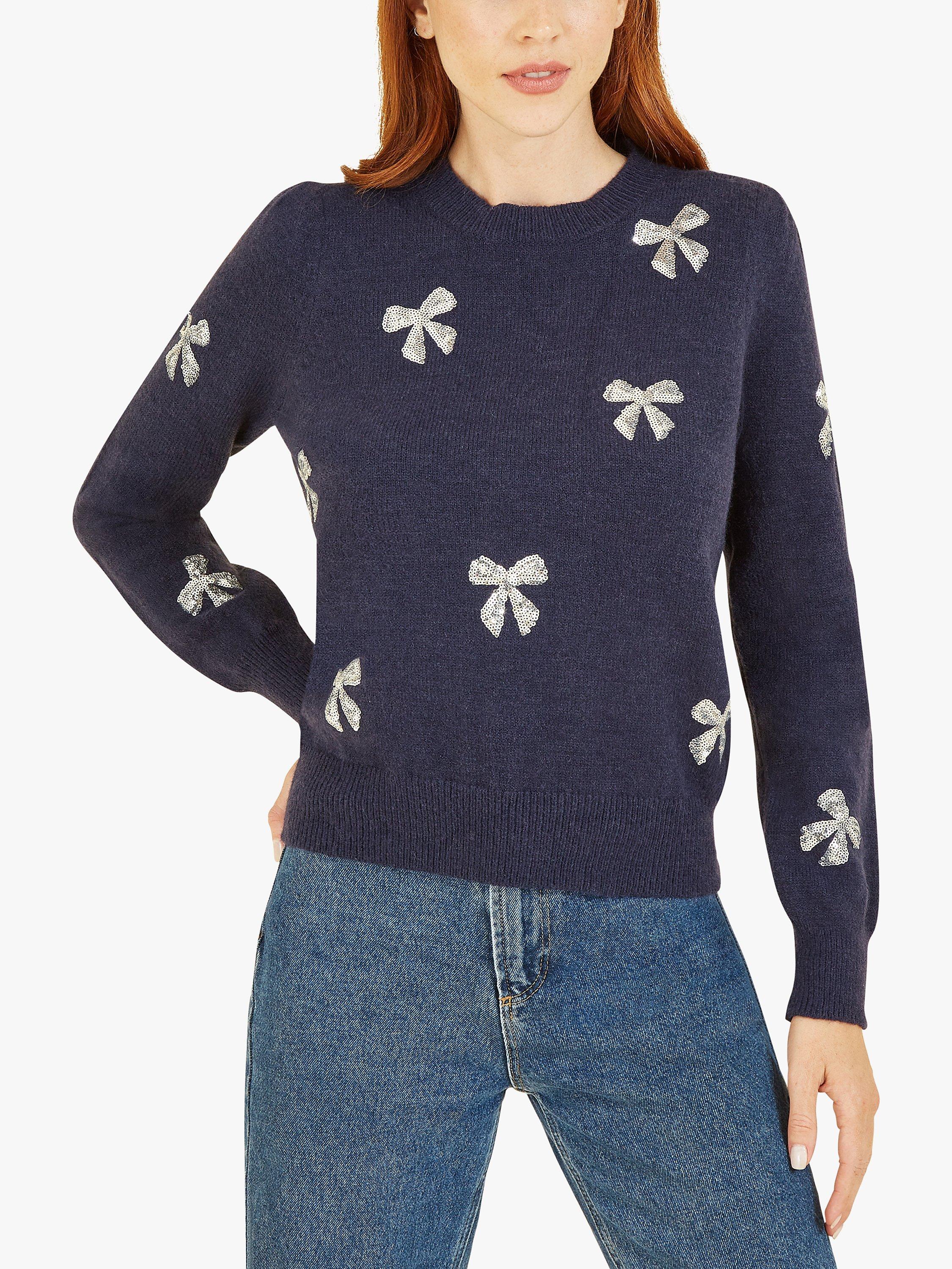 Yumi Sequin Bow Jumper