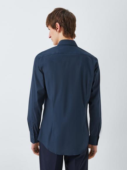 Kin Stretch Poplin Slim Fit Shirt - view 2, Navy