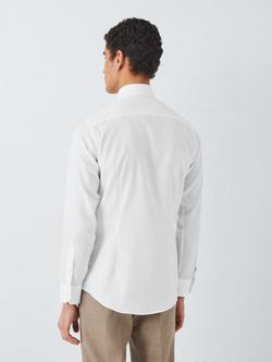 John Lewis Non Iron Twill Slim Fit Single Cuff Shirt - view 2, White