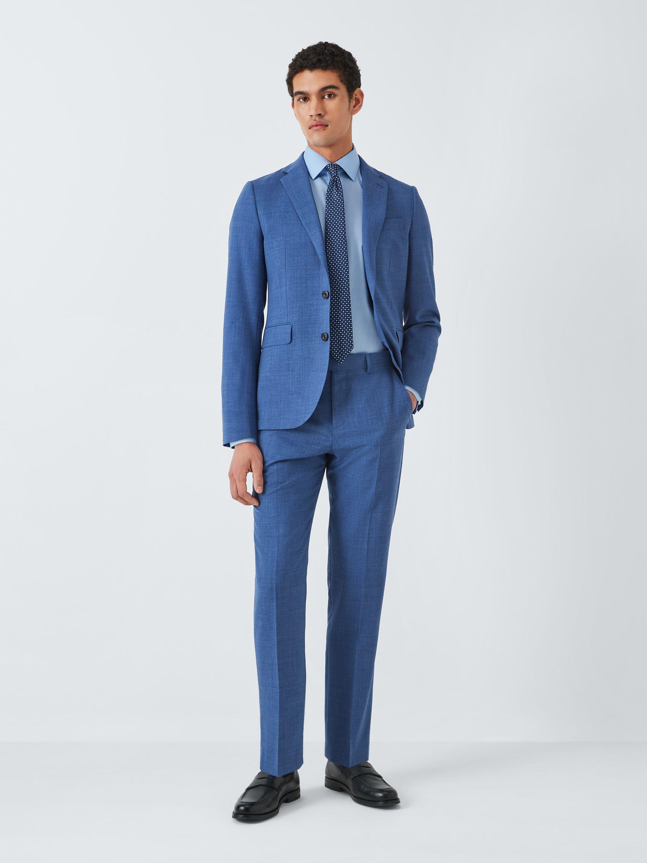 Product image 3 of 10, which shows John Lewis Non Iron Twill Slim Fit Single Cuff Shirt, Blue, 14.5R