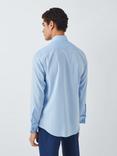 John Lewis Non Iron Twill Double Cuff Tailored Fit Shirt, Blue