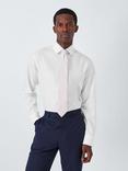 John Lewis Non Iron Self Stripe Tailored Fit Shirt, White