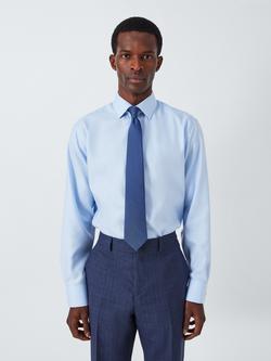 John Lewis Dobby Regular Fit Shirt, Blue