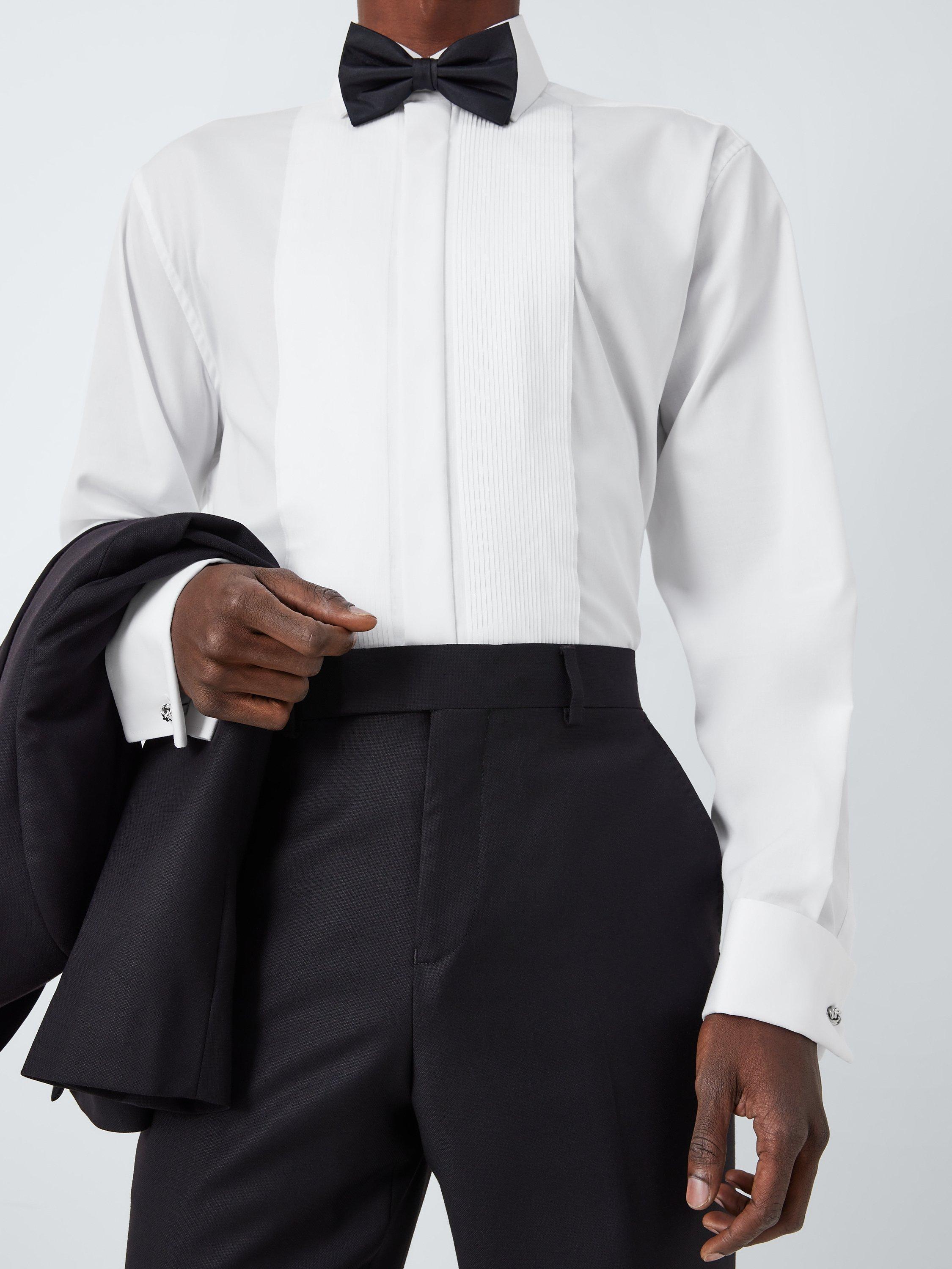 Product image 5 of 10, which shows John Lewis Pleated Point Collar Regular Fit Dress Shirt, White, 15R