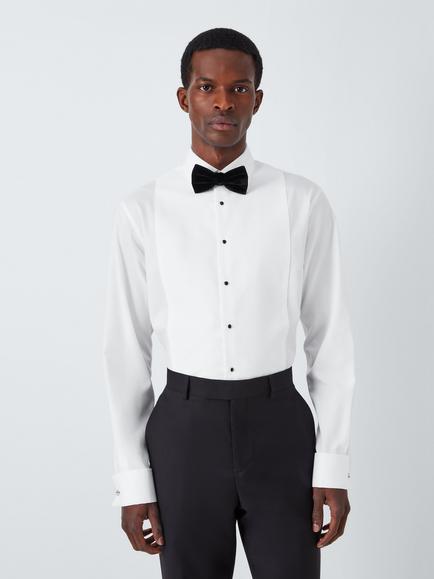 John Lewis Marcella Point Collar Tailored Fit Dresswear Kit Dress Shirt, White, White