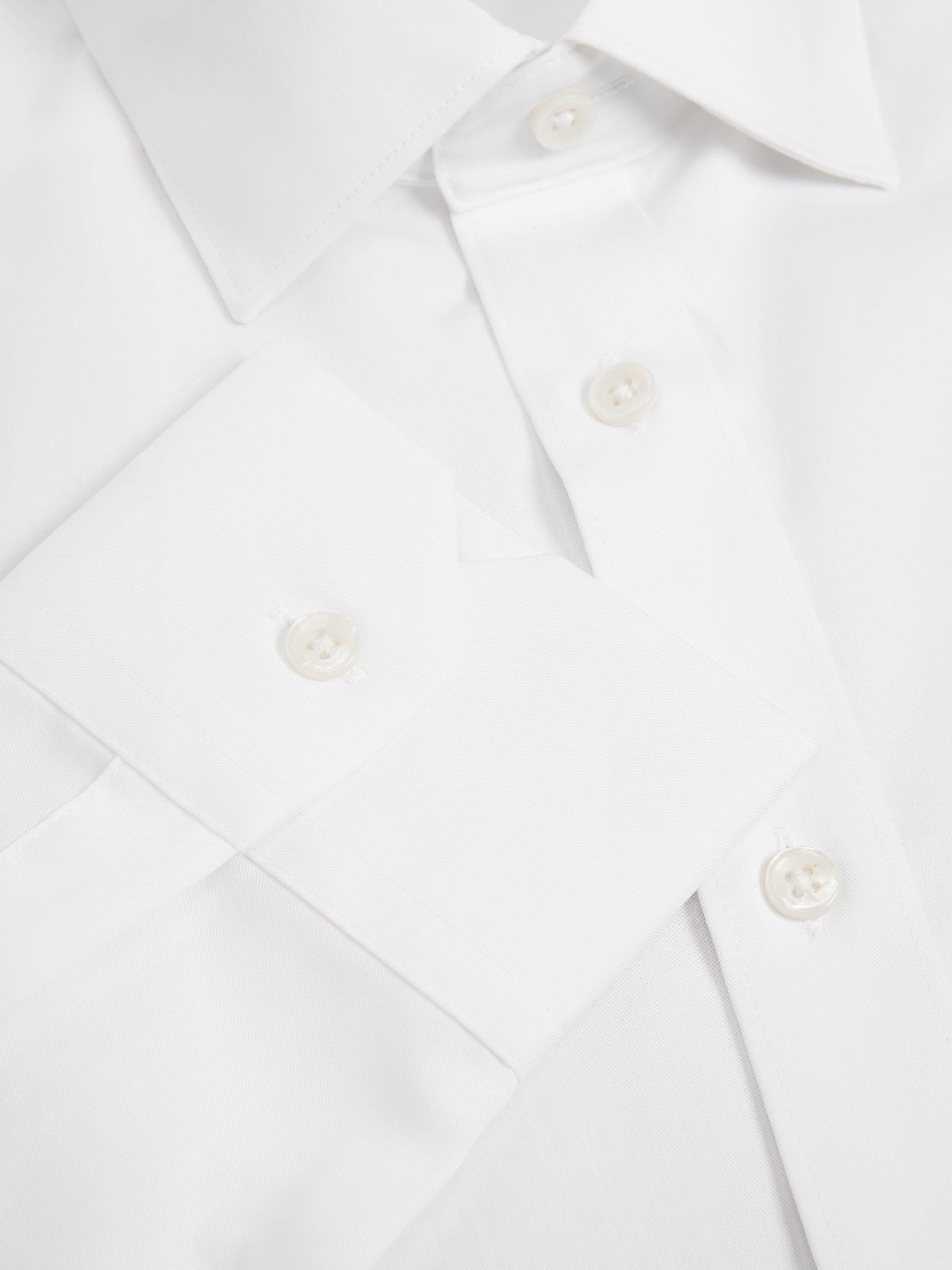 Product image 7 of 10, which shows John Lewis Non Iron Twill Tailored Fit Shirt, White, 16.5L