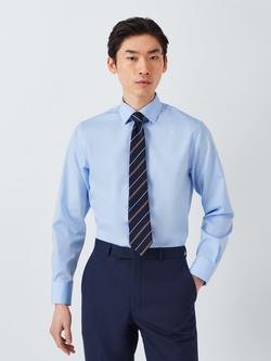 John Lewis Non Iron Twill Tailored Fit Shirt, Blue