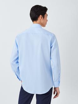 John Lewis Non Iron Twill Tailored Fit Shirt - view 2, Blue