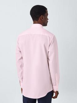 John Lewis Non Iron Twill Tailored Fit Shirt - view 2, Pink