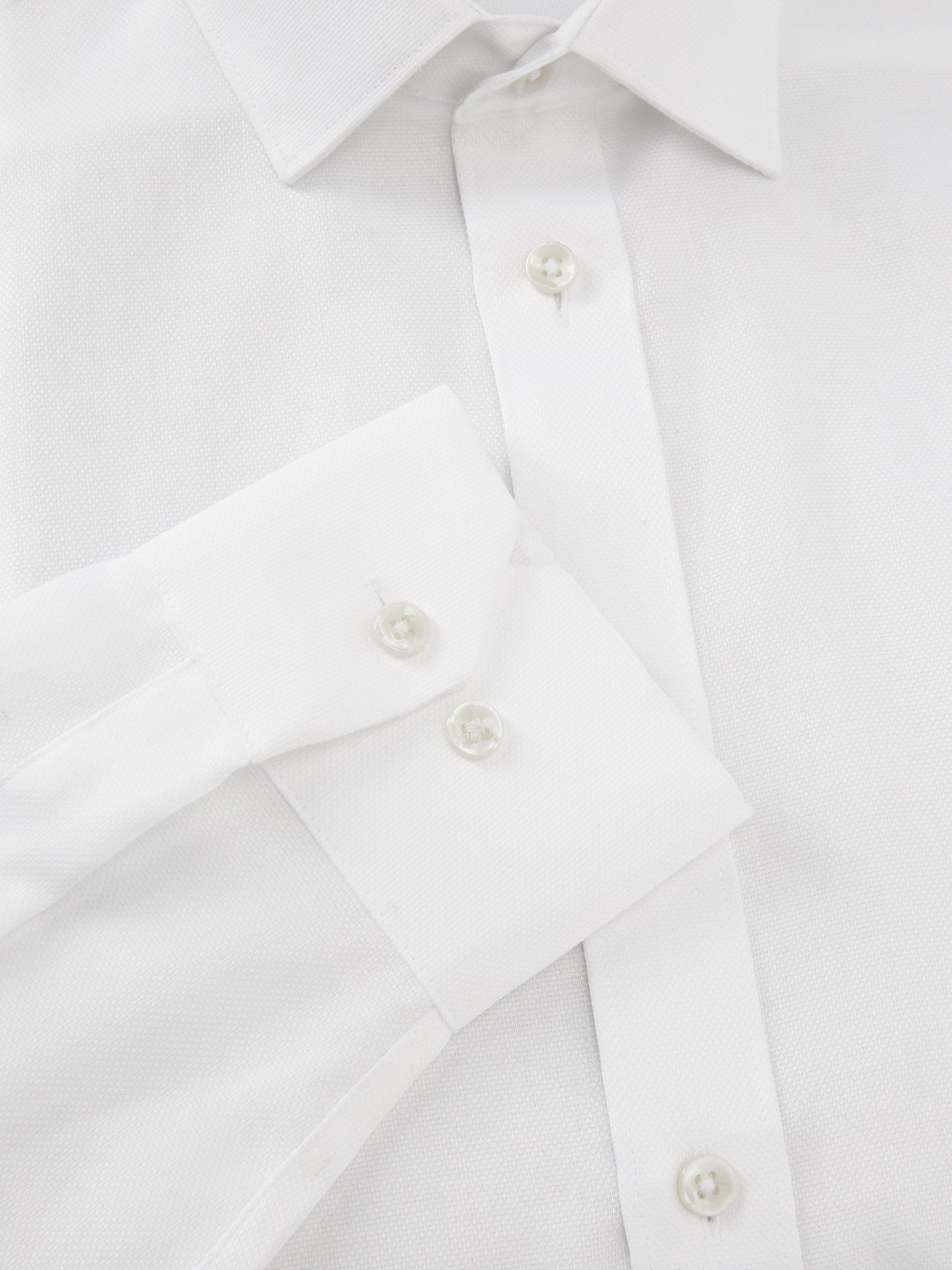 John Lewis Dobby Regular Fit Shirt, White, 17.5R