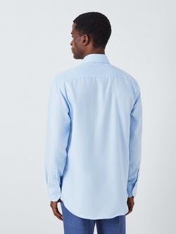 John Lewis Dobby Non Iron Tailored Fit Shirt - view 2, Blue