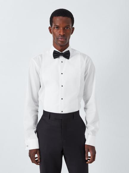 John Lewis Marcella Point Collar Slim Fit Dress Shirt, White, White