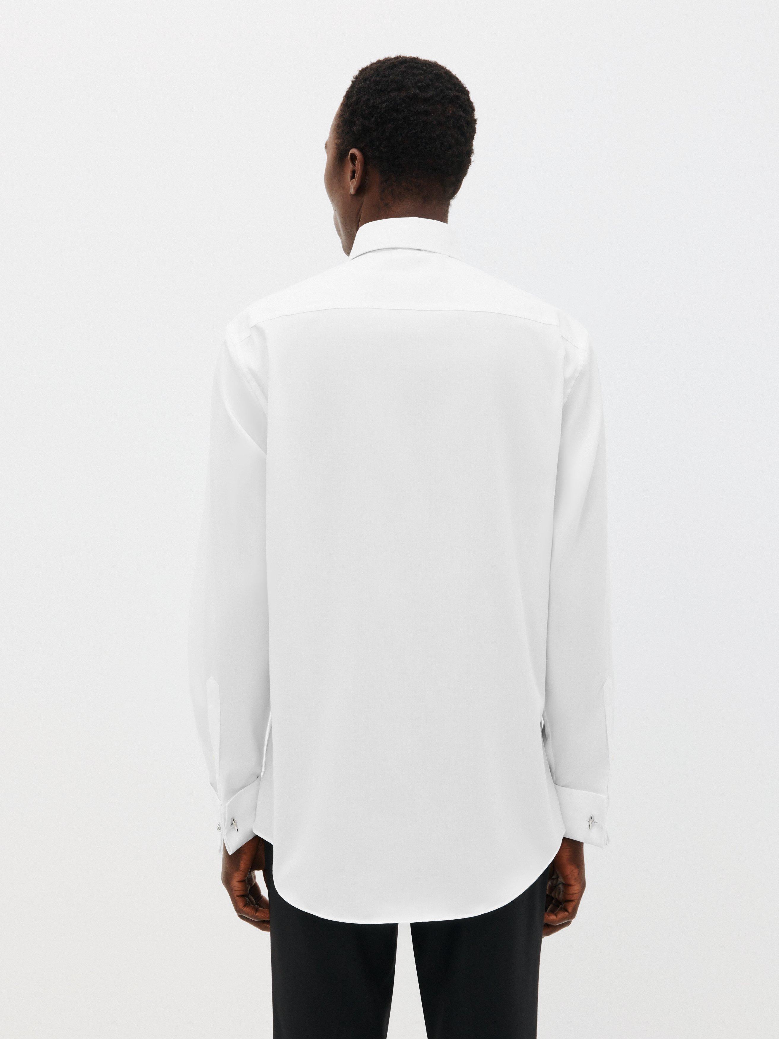 Product image 9 of 10, which shows John Lewis Pleated Point Collar Tailored Fit Dress Shirt, White, 15R