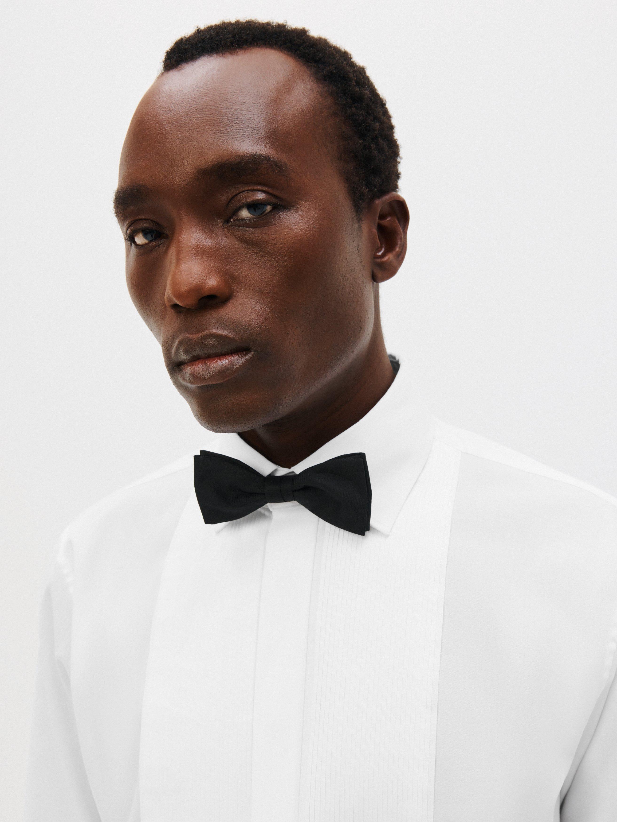 Product image 10 of 10, which shows John Lewis Pleated Point Collar Tailored Fit Dress Shirt, White, 15R