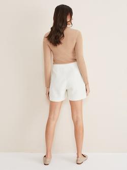 Phase Eight Auden Boucle Co-Ord Shorts, Cream - view 2, Cream