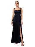 Adrianna Papell Satin Crepe Maxi Dress, Dark Navy