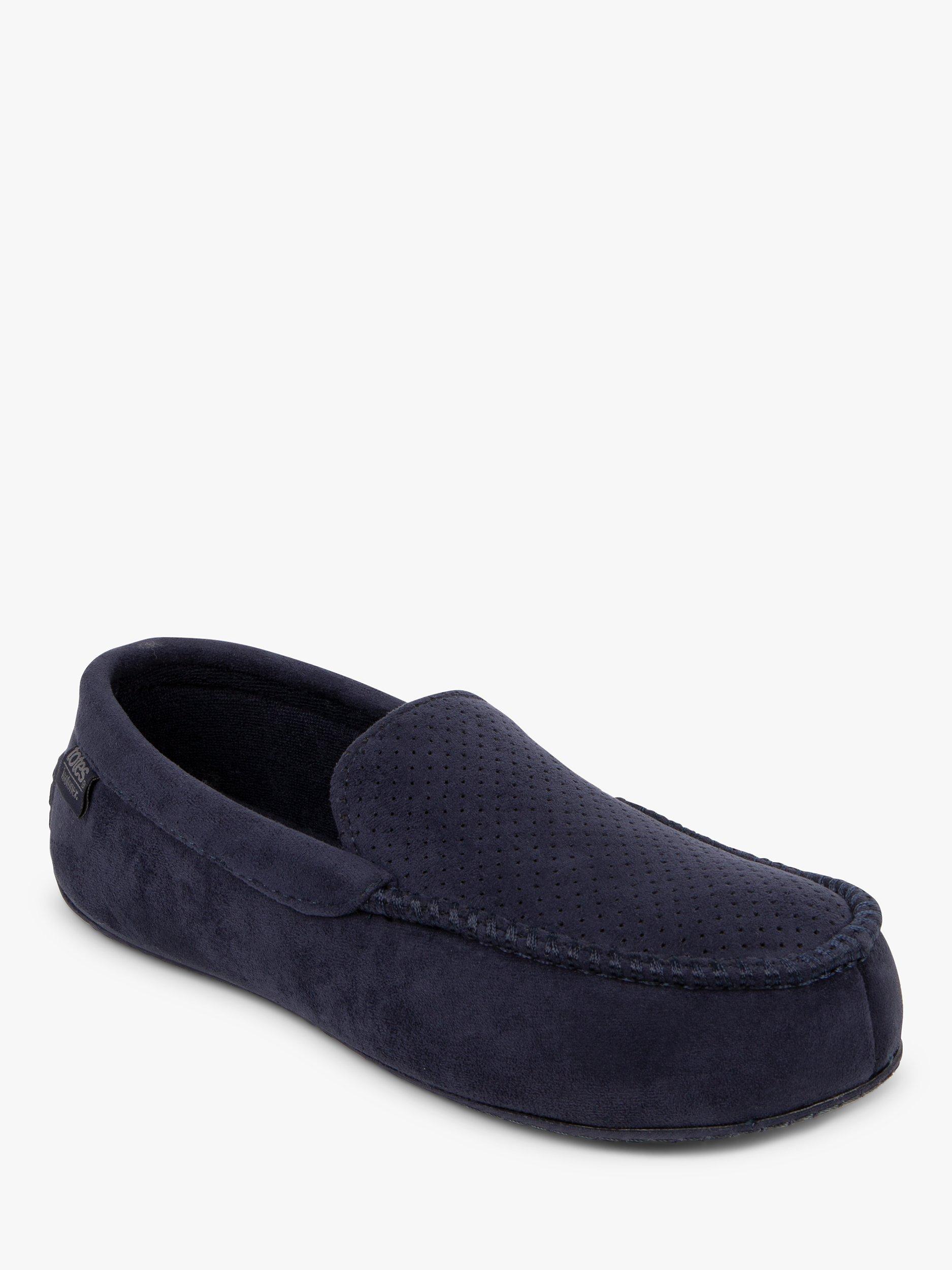 Product image 2 of 6, which shows totes Airtex Suedette Moccasin Slippers, Navy, 8
